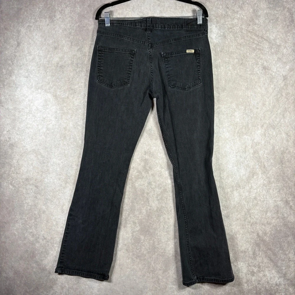 Levi Strauss Signature Jeans Womens Size 8 Black Denim Stretch Bootcut Mid Rise